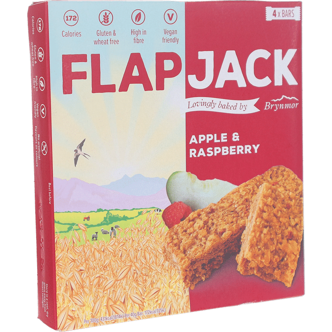 Flapjack Mellanmålsbar Apple & Rasberry 4-pack
