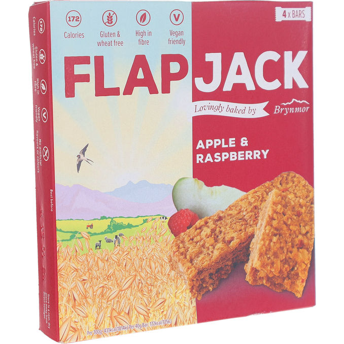 Flapjacks Bar Æble & Hindbær 4-pak