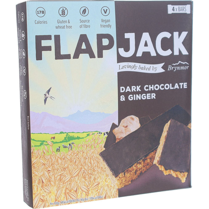 Flapjack 2 x Mellanmålsbar Chocolate & Ginger 4-pack