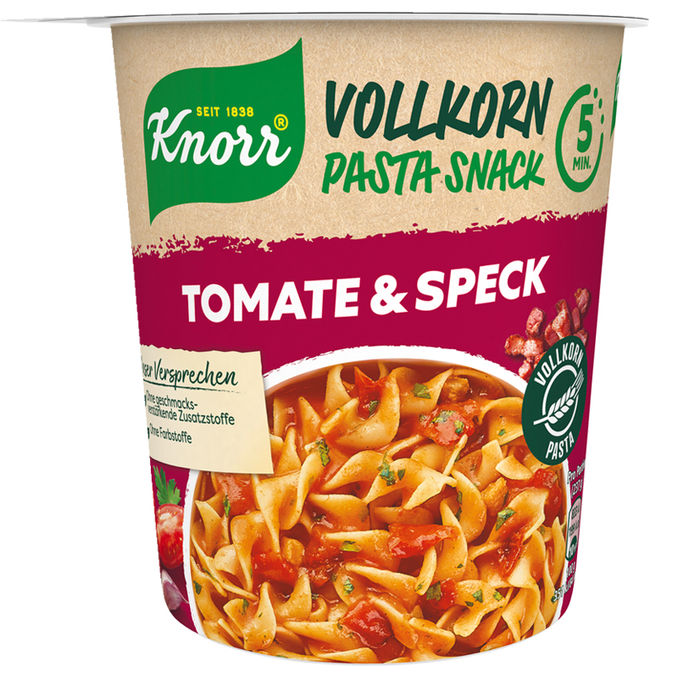 Knorr Vollkorn Pasta Snack mit Tomate & Speck