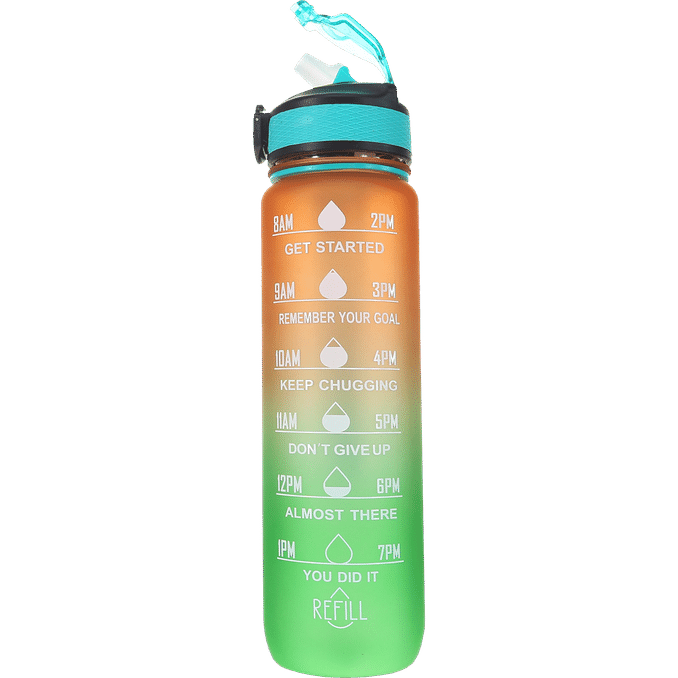 Läs mer om Hollywood Motivational Bottle Motivations Vattenflaska Orange Grön