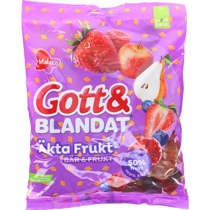 Malaco Godt & Blandet m. Frugtsmag 500 g