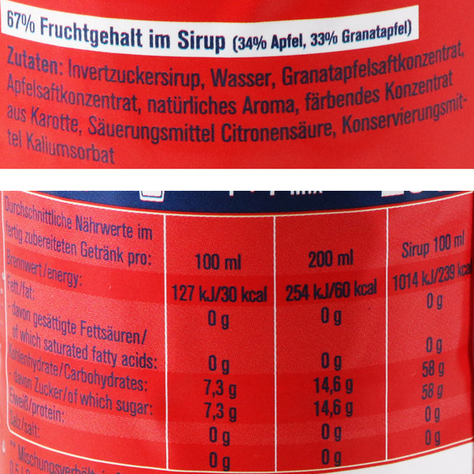 Sunkist Sirup Granatapfel