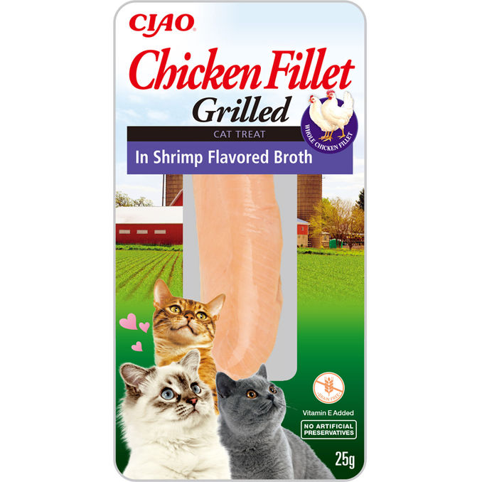 CIAO Katzensnack gegrilltes Hühnerfilet in Brühe mit Garnelen-Geschmack