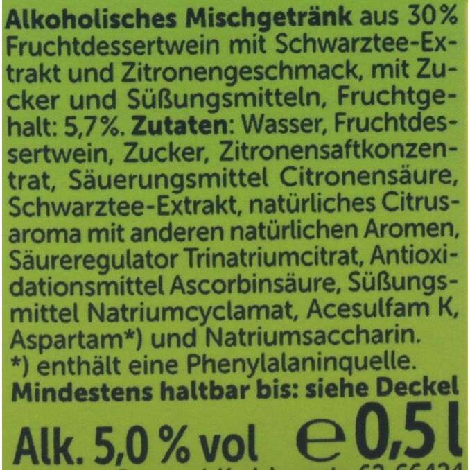 Mixery Eistee Zitrone mit 5% Alkohol, 8er Pack