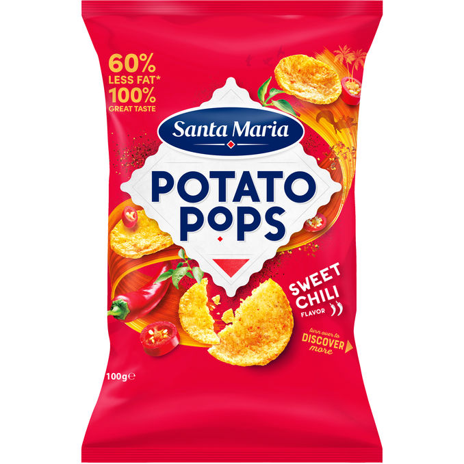 Santa Maria Sipsit Potato Pops Sweet Chili 