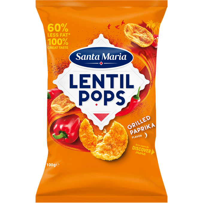 Santa Maria 2 x Lentil Pops Grillad Paprika