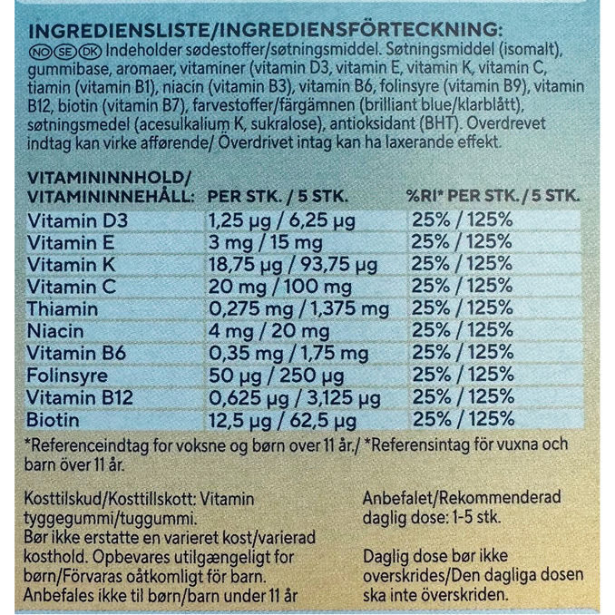 EACE Tyggegummi Vitamin Boost 10stk