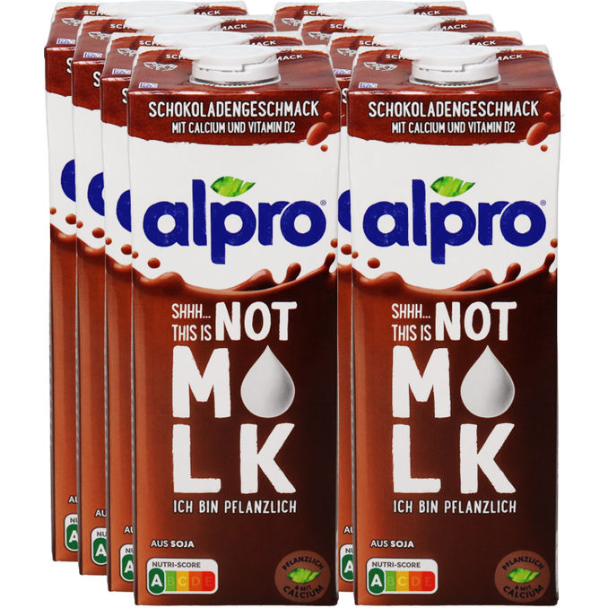 Alpro Not MLK Schokodrink, 8er Pack