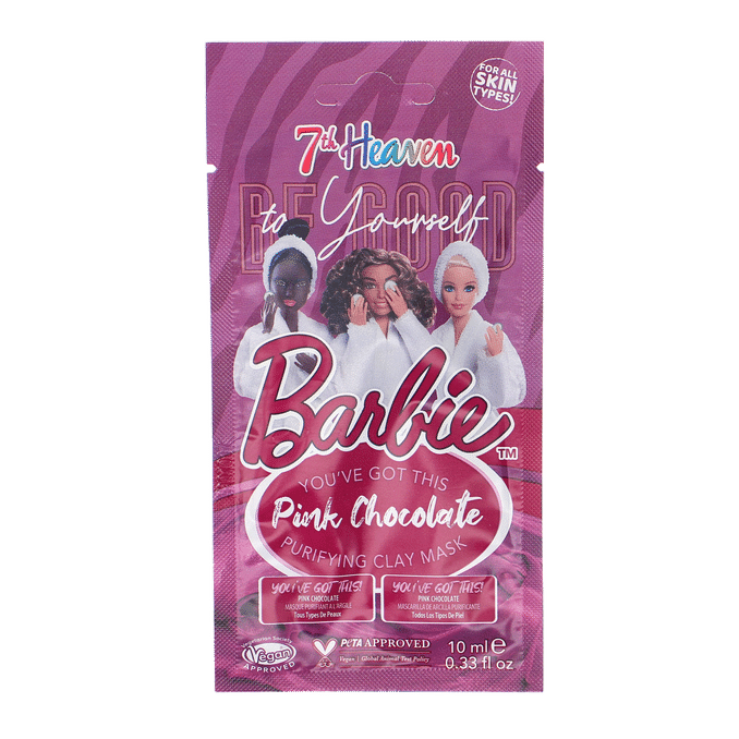 7th Heaven Barbie Ler Ansigtsmaske Pink Chocolate