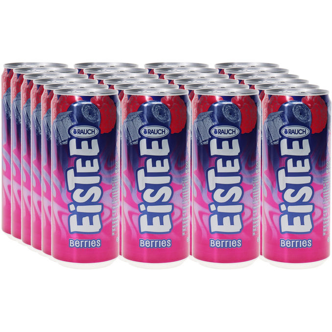 Rauch Eistee Himbeer Heidelbeer, 24er Pack