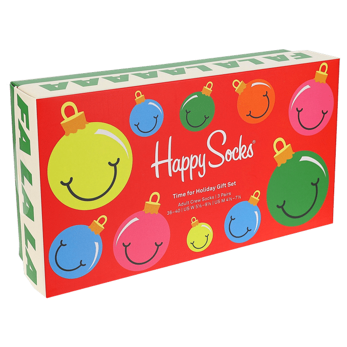 Happy Socks Strumpor 3-Pack Time for Holiday Gift Set 36-40