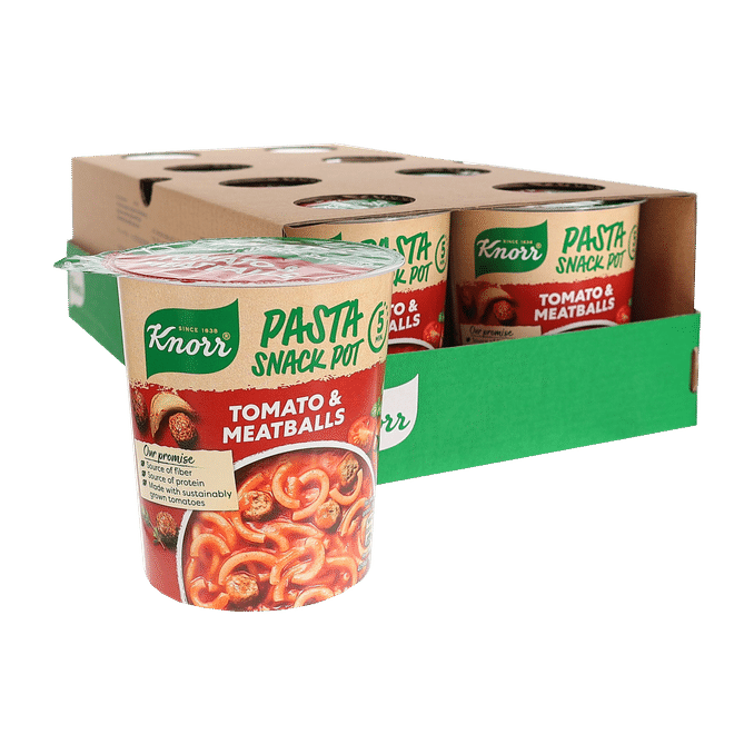 Knorr Snack Pott Pasta Tomat Kötbullar 8-pack
