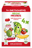 Freche Freunde BIO Quetschie Apfel, Wassermelone & Banane, 4er Pack