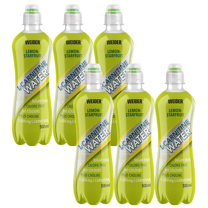 Weider L-Carnitine Wasser Lemon-Starfruit, 6er Pack (EINWEG) zzgl. Pfand