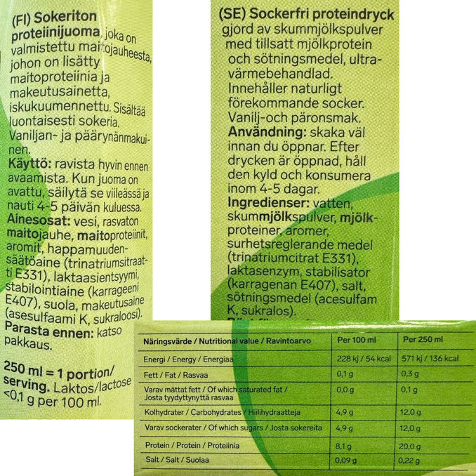 GAAM Proteiinijuoma Vanilja-Päärynä 15-pack