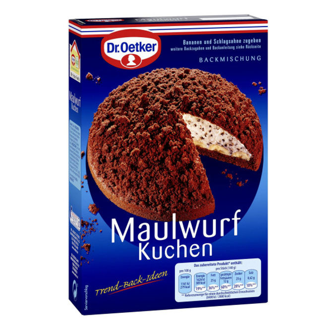 Dr. Oetker Backmischung Maulwurf Kuchen