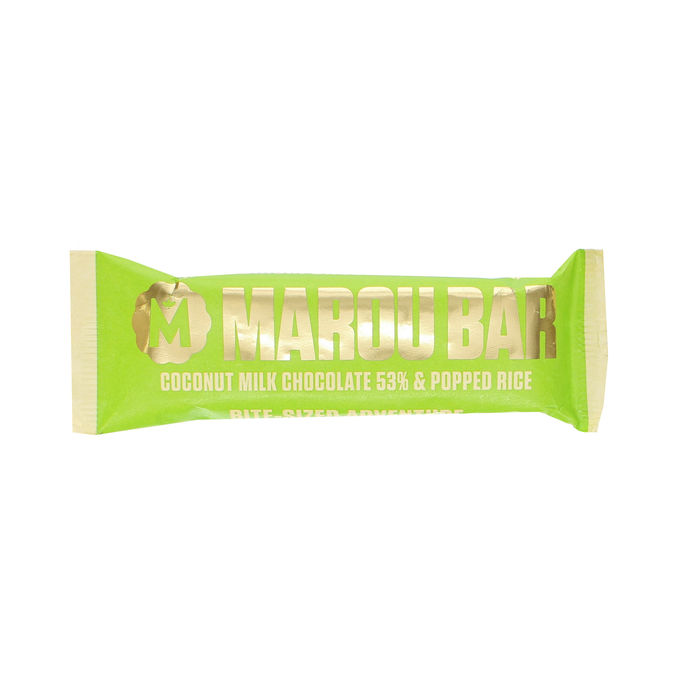 Marou Vegansk Chokoladebar m. Kokos & Poppede Ris 35 g