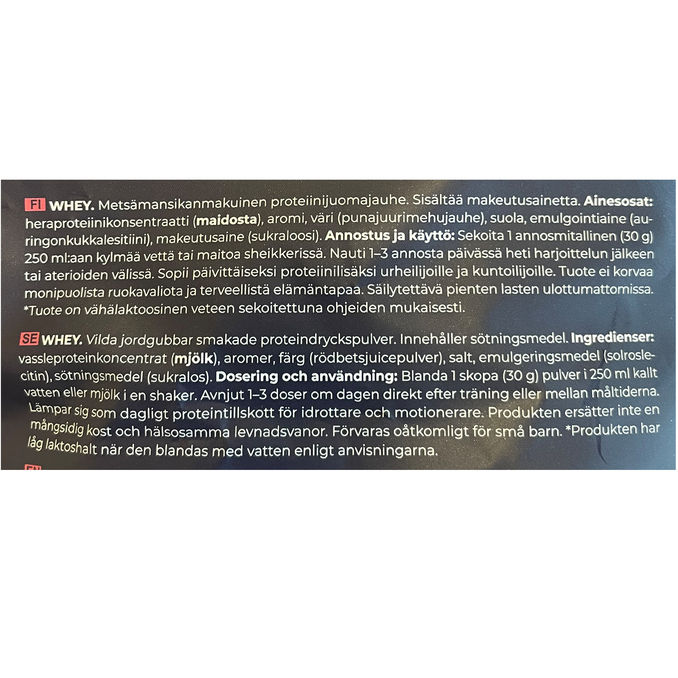 Puls Nutrition Proteiinijauhe metsämansikka