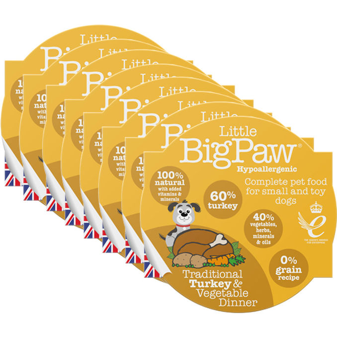 Little Big Paws Hundefutter Pute & Gemüse, 8er Pack