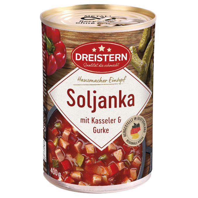 DREISTERN Soljanka mit Kasseler & Gurke