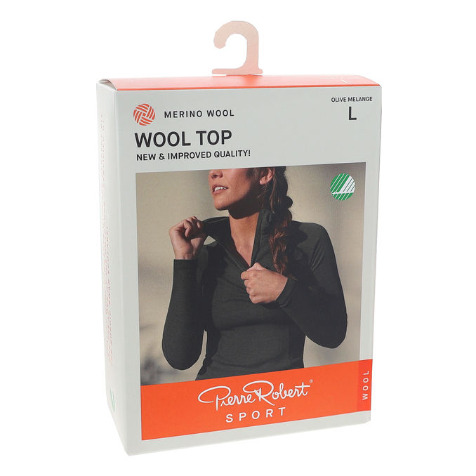 Pierre Robert Sports Uldtop Olivengrøn L