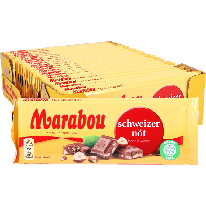 Marabou Mjölkchoklad Schweizernöt 22-pack