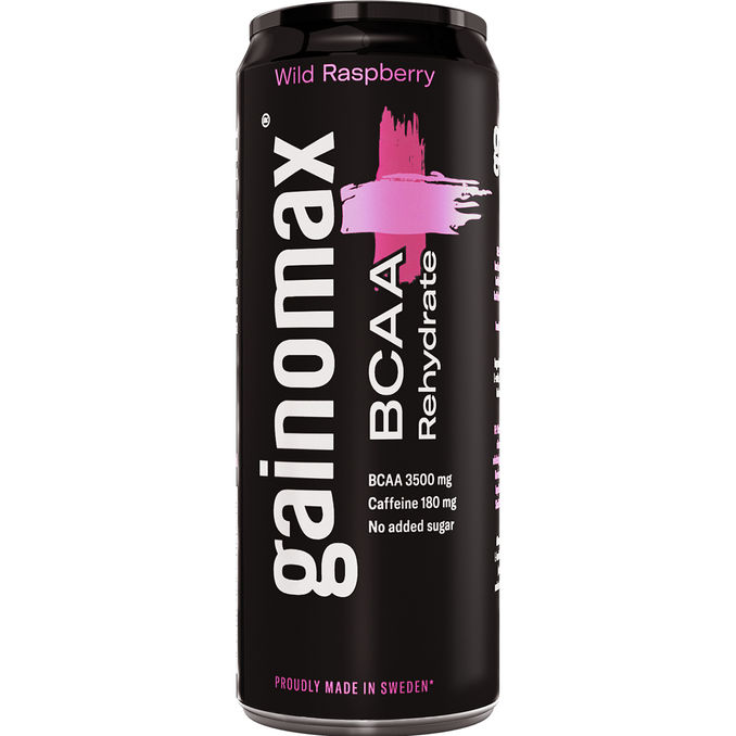 Gainomax 5 x Energidryck BCAA + Rehydrate Wild Raspberry