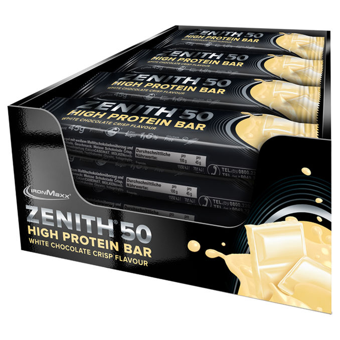 IronMaxx Proteinriegel Weiße Schokolade Crisp, 16er Pack