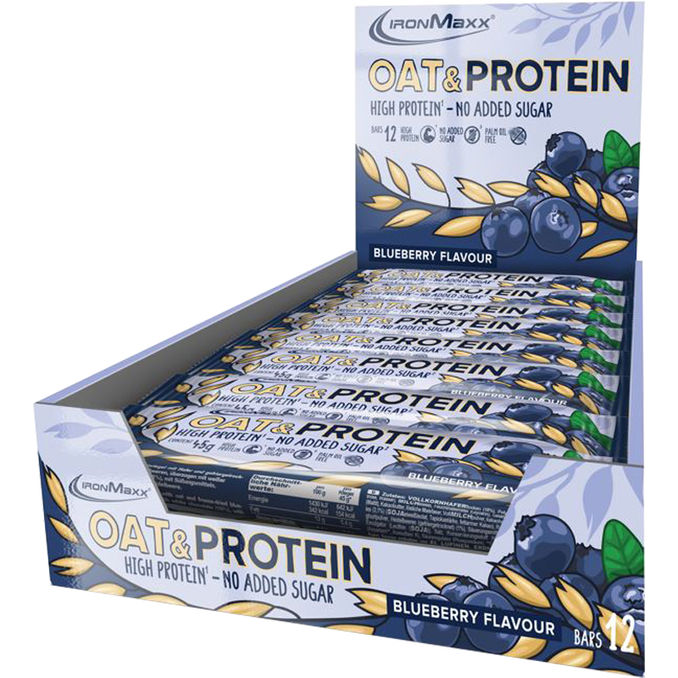 IronMaxx Proteinriegel Oat & Blueberry, 12er Pack