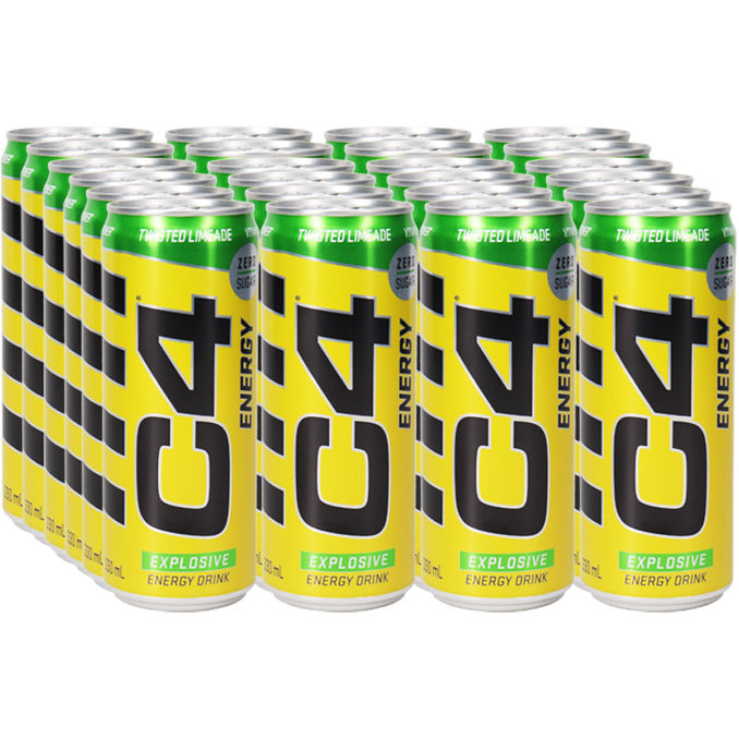 C4 Energy Energydrink Zitrone Limette, 24er Pack (EINWEG) zzgl. Pfand