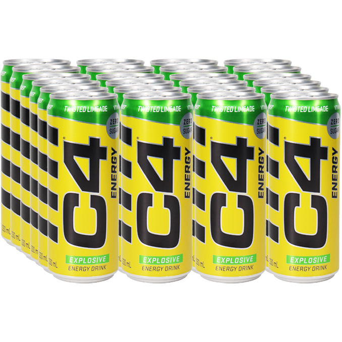 C4 Energy Energydrink Zitrone Limette, 24er Pack