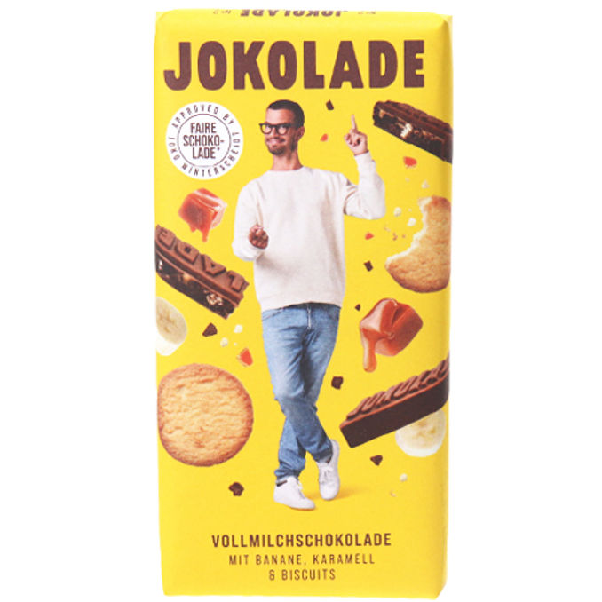 JOKOLADE Jokolade mit Banane, Karamell & Keksstücken