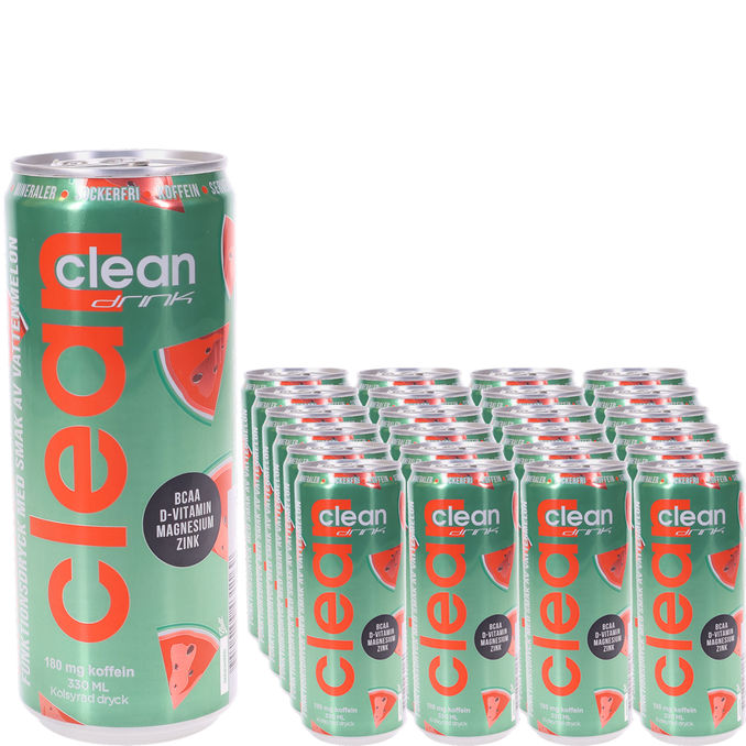 Clean Drink Energidryck Vattenmelon 24-pack 