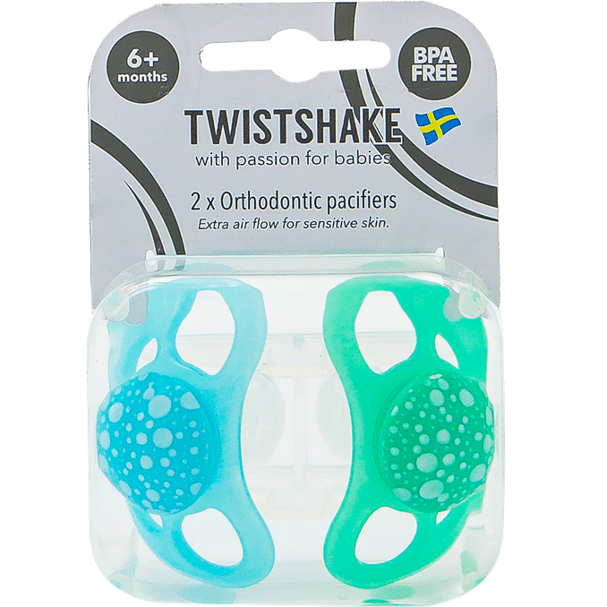 TwistShake 2 x Nappar Från 6 Månader Blå Grön 2-pack