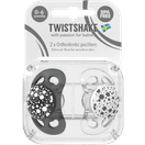 TwistShake Twi Pacifier Black White 0-6m 2pcs