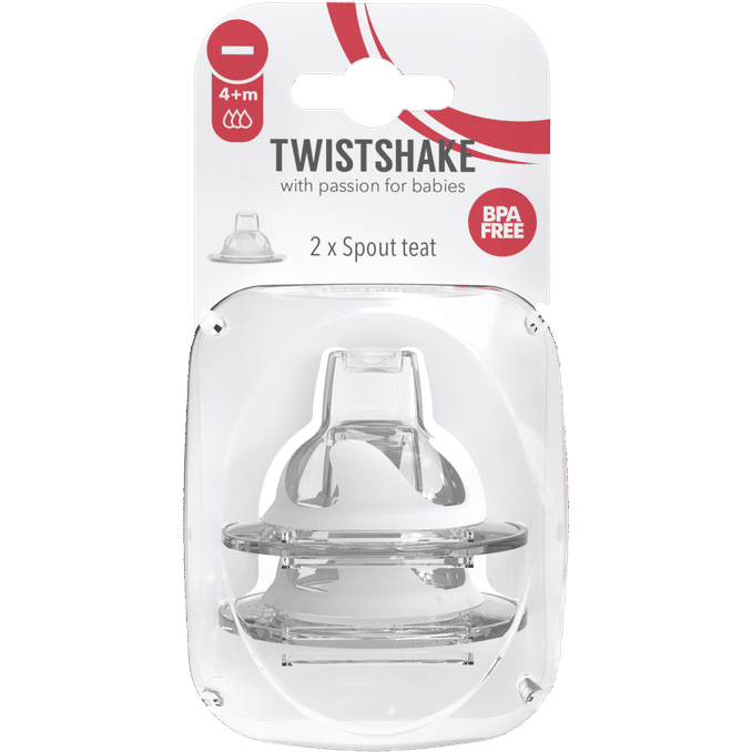 TwistShake Flade Sutteflaskehoveder Fra 4 måneder 2-pak