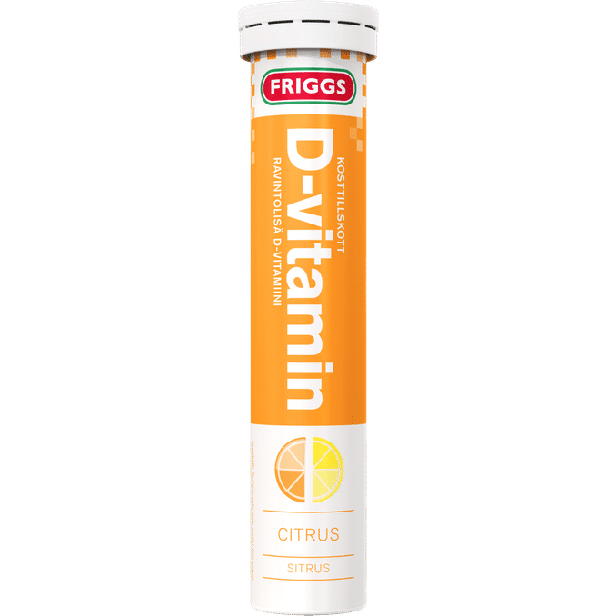 Friggs 2 x Brustabletter D-vitamin Citrus