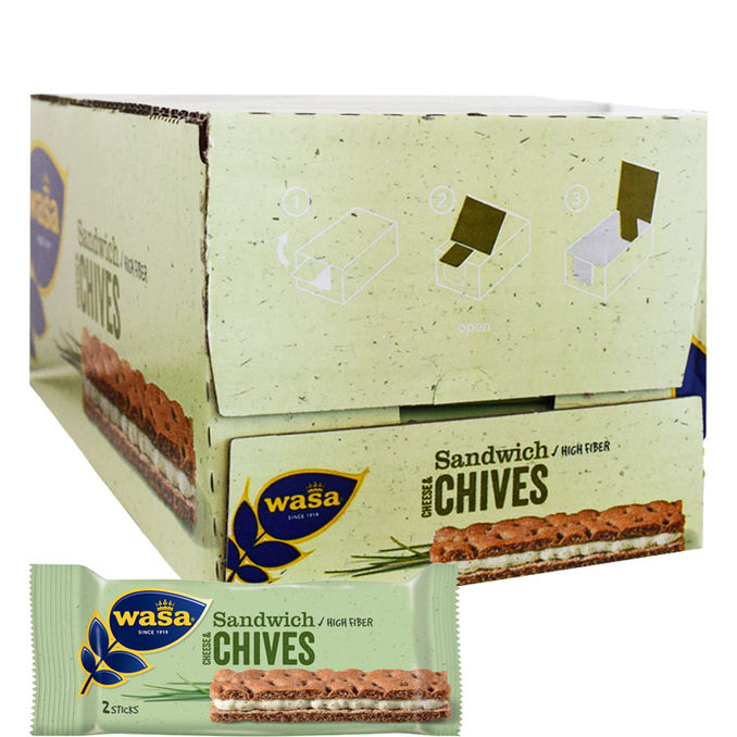 Wasa Sandwich Cheese & Chives 24-pack