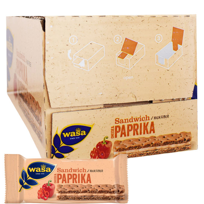 Läs mer om Wasa Sandwich Cheese & Paprika 24-pack