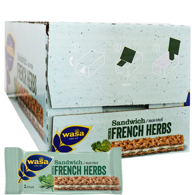 Läs mer om Wasa Sandwich Cheese & French Herbs 24-pack
