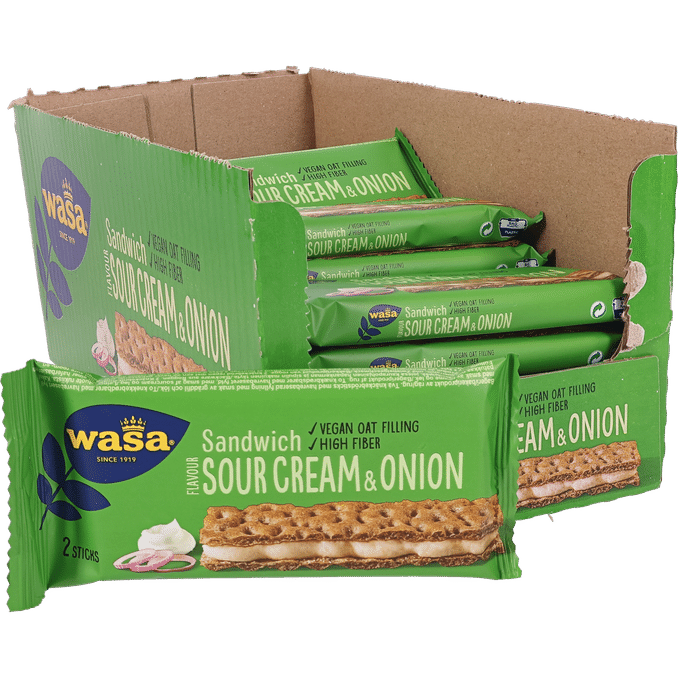 Wasa Sandwich Sourcream & Onion 24-pak
