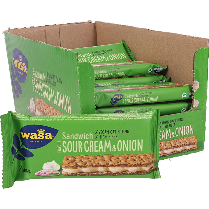 Wasa Sandwich Sourcream & Sipuli 24-pack