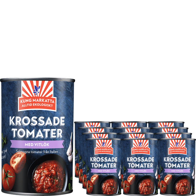 Läs mer om Kung Markatta Korssade Tomater Vitlök 12-pack