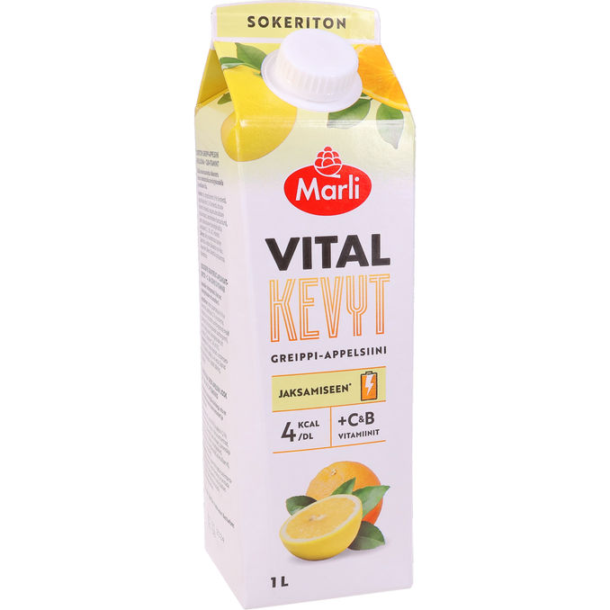 2 x Marli Vital Kalorielet Saftdrik Appelsin & Grapefrugt 1L