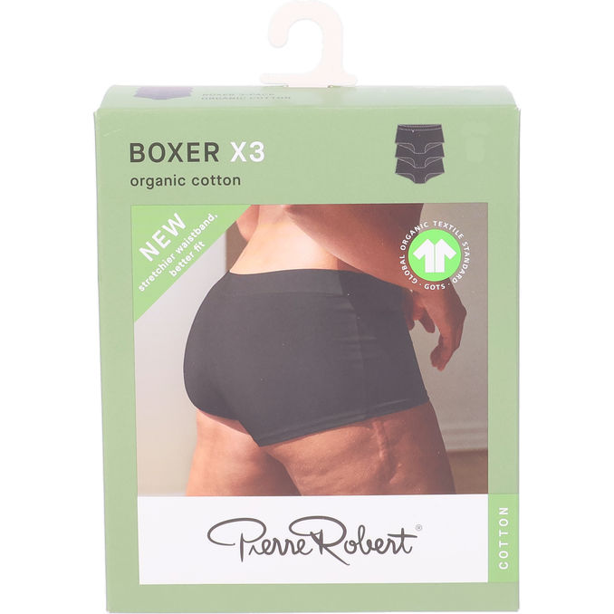 Pierre Robert Boxertrosor Bomull Svart Stl XL 3-pack
