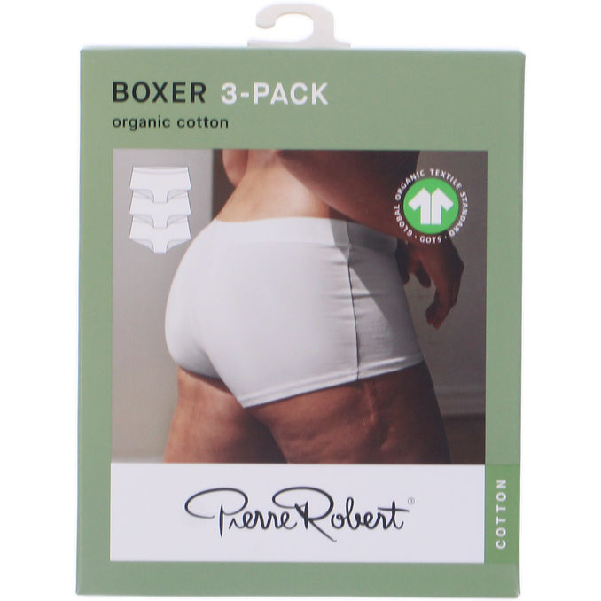 Pierre Robert Boxertrosor Bomull Vit Stl M 3-pack