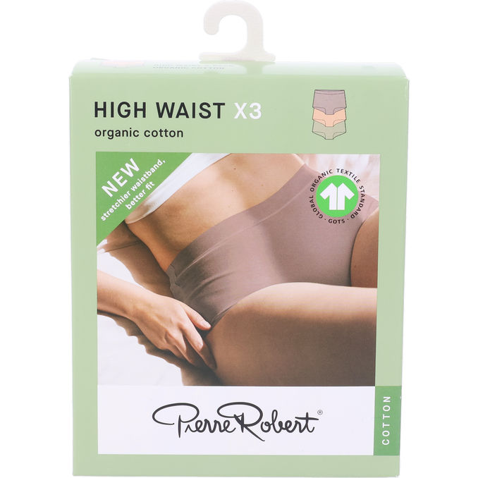 Pierre Robert Trosor Bomull High Waist Mix Stl M 3-pack