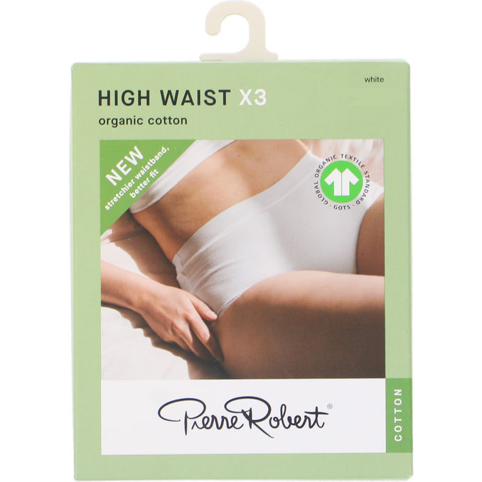 Pierre Robert Trosor Bomull High Waist Vit Stl L 3-pack