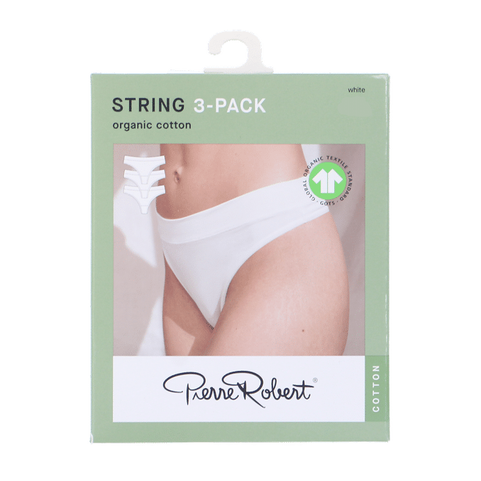 Pierre Robert Alushousut String Valkoinen S-koko 3-pack